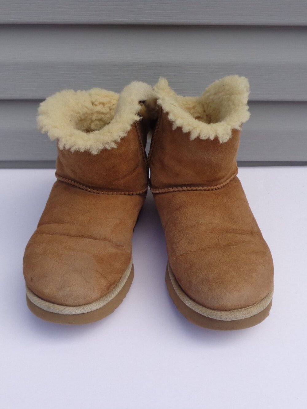 UGG Selene Rope Bailey Bow Nautical Chestnut Suede Boots Women's 109432 Size 9